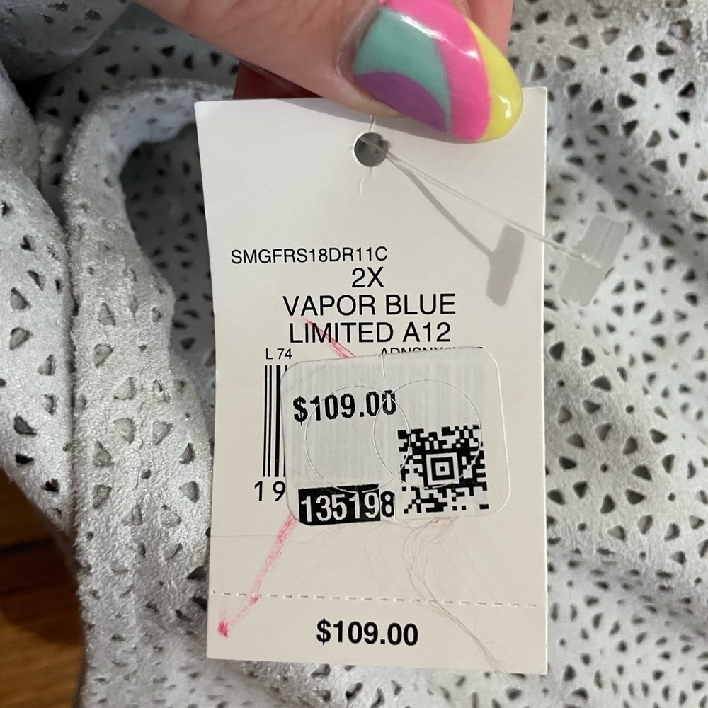 Blue Perforates Dress G - Picture 11 of 11